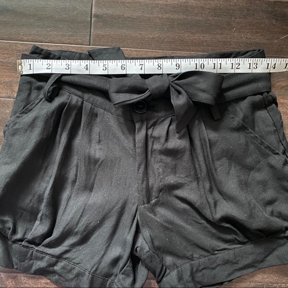 NWT Belted Tie Black Shorts size 0 - Picture 8 of 9